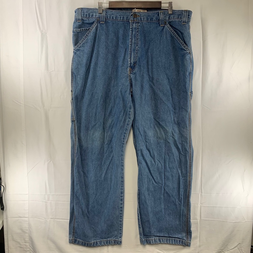 Levi Strauss Signature Carpenter Jeans Mens 42x30 Blue Medium Wash Utility Pants